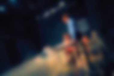 Çağdaş dans performans bokeh arka plan bulanıklık