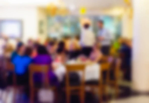 Festa no restaurante tema borrão fundo — Fotografia de Stock