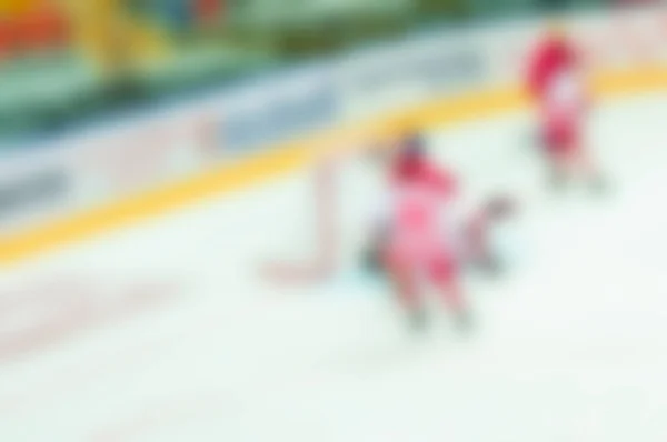 Abstracte vervaging van ice hockeyspelers in het toernooispel — Stockfoto