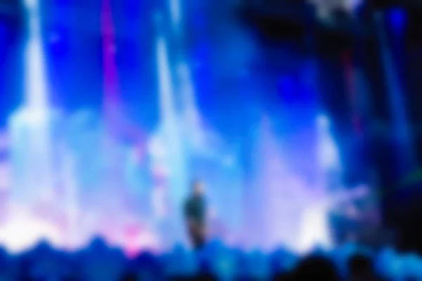 Blur background of people at the dj concert — Stock Photo, Image