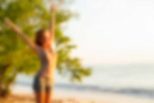 Islas Gili Indonesia Viajes tema desenfoque fondo — Foto de Stock