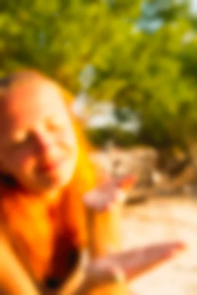 Gili Islands Indonesia Travel theme blur background — Stock Photo, Image