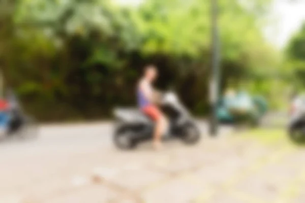 Turisztikai motorkerékpár Bali Indonézia utazási téma életlenítés háttér — Stock Fotó