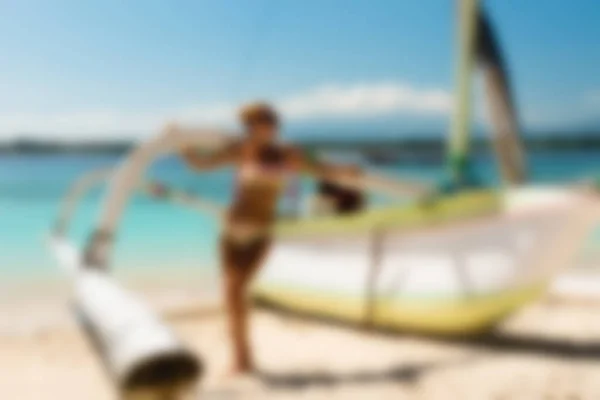Gili Islands Indonesia Travel theme blur background — Stock Photo, Image