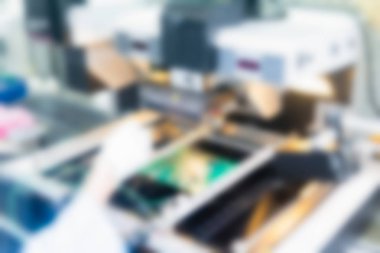 Elektronik üretim tesisi Tema arka plan bulanıklık