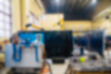 Endüstriyel Üretim Fabrikası Tema arka plan bulanıklık