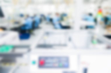 Elektronik üretim tesisi Tema arka plan bulanıklık