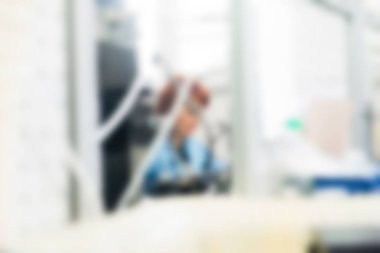 Elektronik üretim tesisi Tema arka plan bulanıklık