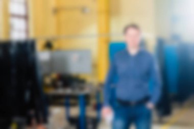 Endüstriyel Üretim Fabrikası Tema arka plan bulanıklık