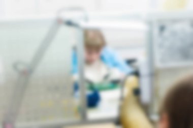 Elektronik üretim tesisi Tema arka plan bulanıklık