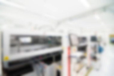 Elektronik üretim tesisi Tema arka plan bulanıklık