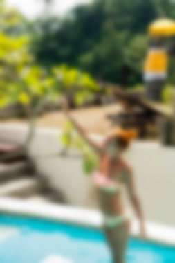 Bali Endonezya Seyahat tema bulanıklık arka plan