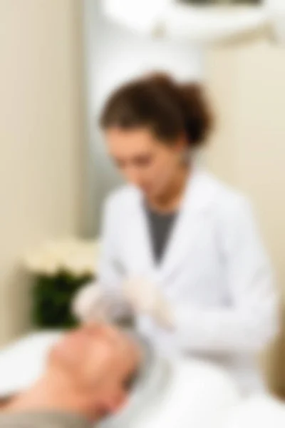 Cosmetología médica clínica tema desenfoque fondo — Foto de Stock