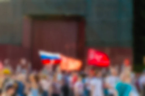 Große Menschenmenge Parade Thema verschwimmen Hintergrund — Stockfoto