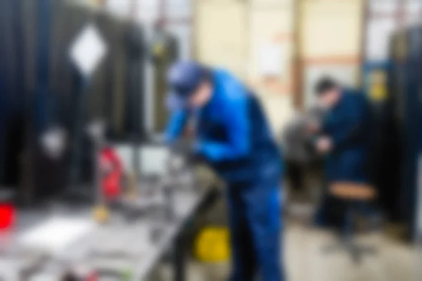 Industriell produktion fabriken tema oskärpa bakgrund — Stockfoto