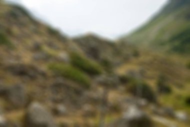 Dağcılık turizm Tema bulanıklık arka plan