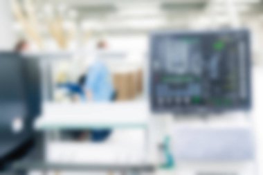 Elektronik üretim tesisi Tema arka plan bulanıklık