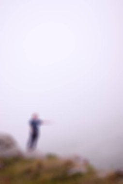 Dağcılık turizm Tema bulanıklık arka plan