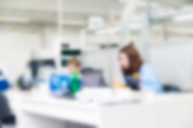 Elektronik üretim tesisi Tema arka plan bulanıklık