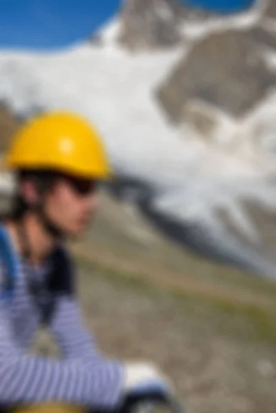 Mountaineering tourism  theme blur background — Stock Photo, Image