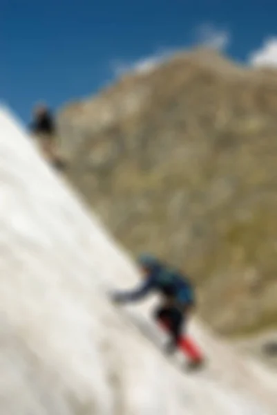 Alpinismo turismo tema sfocatura sfondo — Foto Stock