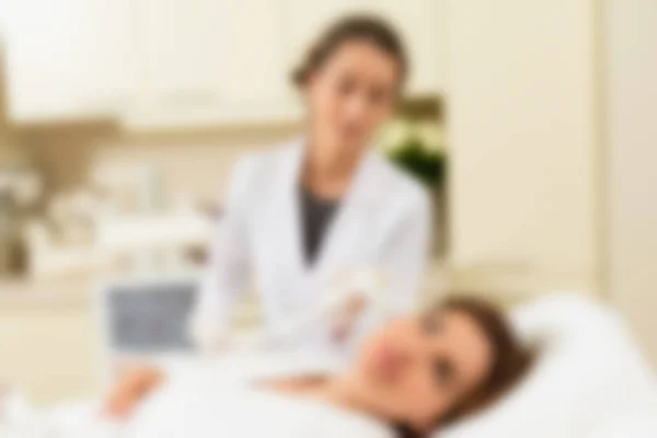 Clinica di cosmetologia medica tema sfocatura sfondo — Foto Stock
