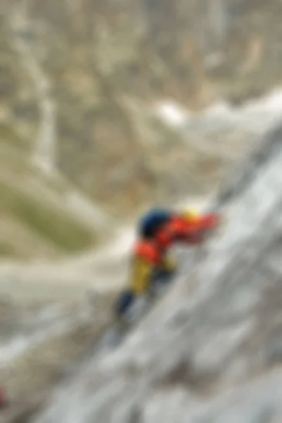 Bergsteigen Tourismus Thema verschwimmen Hintergrund — Stockfoto