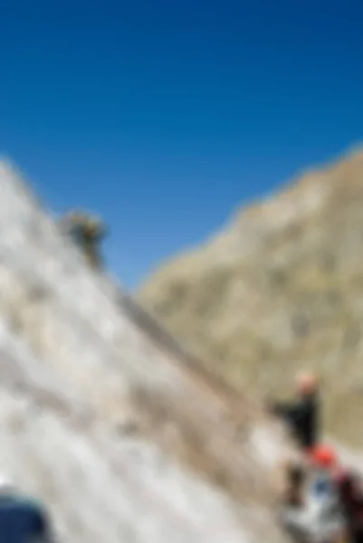 Montañismo turismo tema desenfoque fondo — Foto de Stock