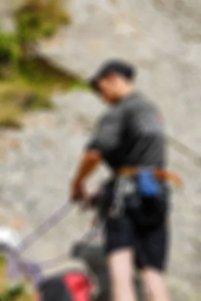 Bergsteigen Tourismus Thema verschwimmen Hintergrund — Stockfoto