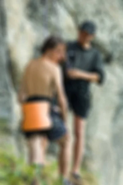 Bergsteigen Tourismus Thema verschwimmen Hintergrund — Stockfoto