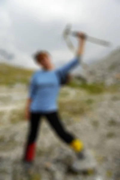 Bergsteigen Tourismus Thema verschwimmen Hintergrund — Stockfoto