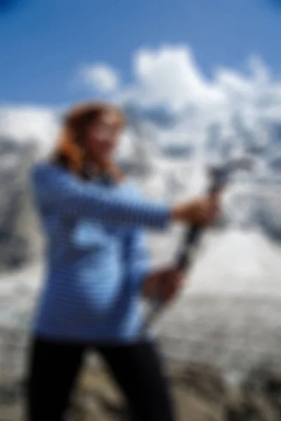 Mountaineering tourism  theme blur background — Stock Photo, Image