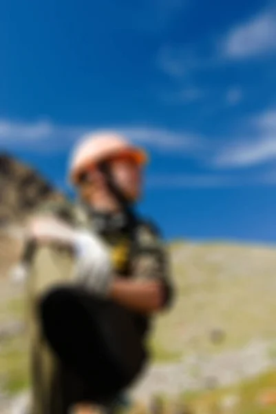 Mountaineering tourism  theme blur background — Stock Photo, Image