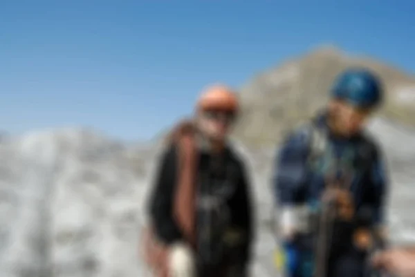 Bergsteigen Tourismus Thema verschwimmen Hintergrund — Stockfoto