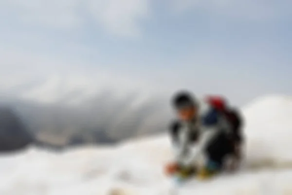 Bergsteigen Tourismus Thema verschwimmen Hintergrund — Stockfoto