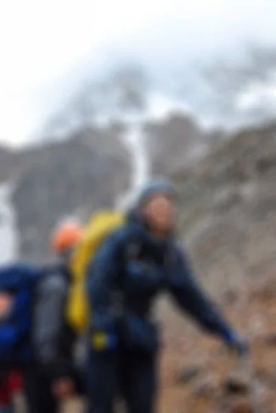 Bergsteigen Tourismus Thema verschwimmen Hintergrund — Stockfoto