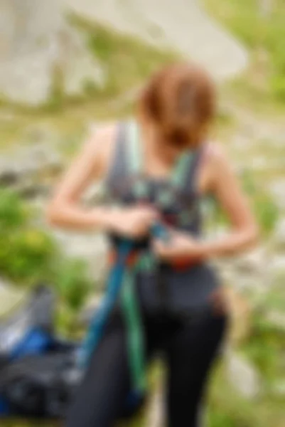 Bergsteigen Tourismus Thema verschwimmen Hintergrund — Stockfoto