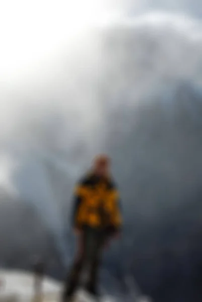 Mountaineering tourism  theme blur background — Stock Photo, Image