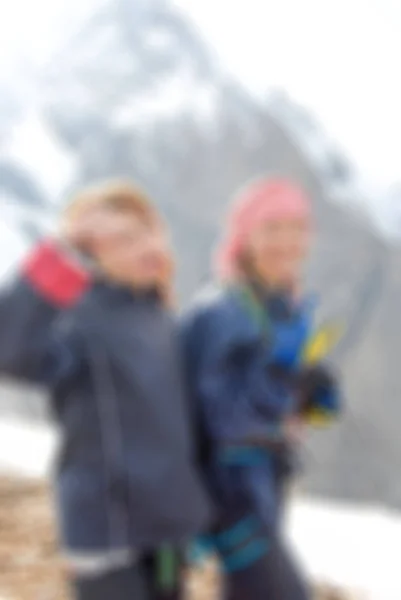 Bergsteigen Tourismus Thema verschwimmen Hintergrund — Stockfoto