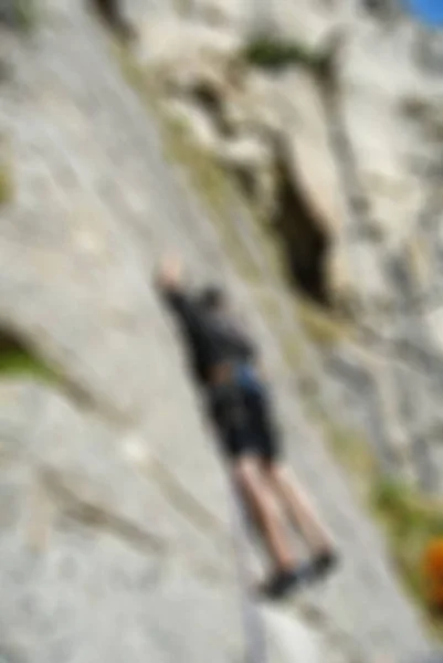 Bergsteigen Tourismus Thema verschwimmen Hintergrund — Stockfoto