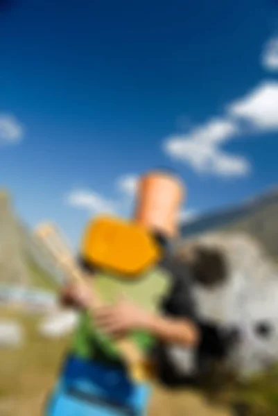 Mountaineering tourism  theme blur background — Stock Photo, Image