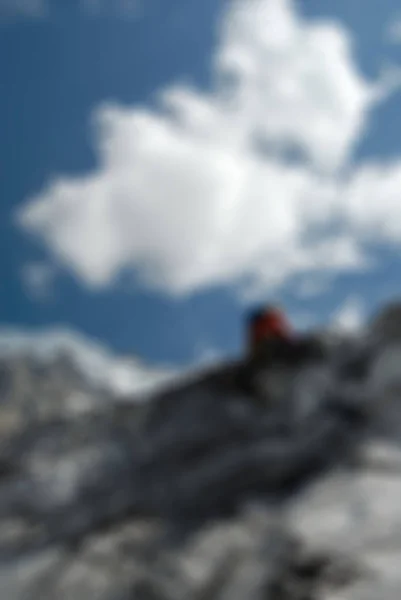 Bergsteigen Tourismus Thema verschwimmen Hintergrund — Stockfoto