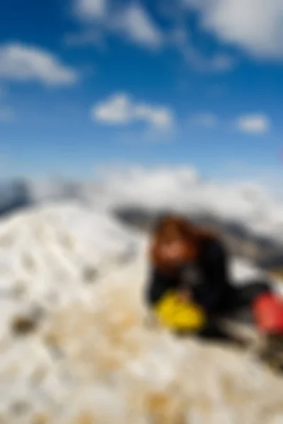 登山観光テーマぼかし背景 — ストック写真