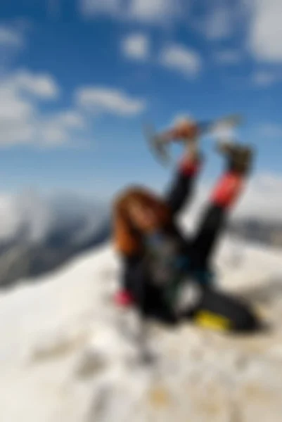 Mountaineering tourism  theme blur background — Stock Photo, Image