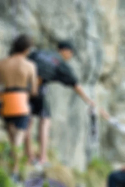 Montañismo turismo tema desenfoque fondo — Foto de Stock