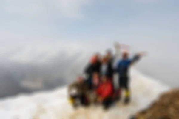 Bergsteigen Tourismus Thema verschwimmen Hintergrund — Stockfoto