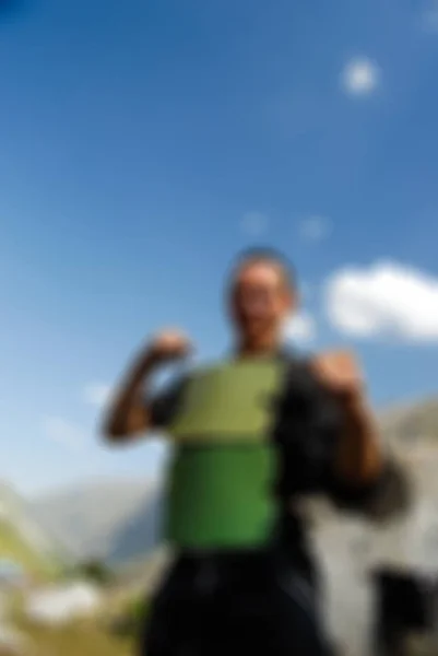 Bergsteigen Tourismus Thema verschwimmen Hintergrund — Stockfoto