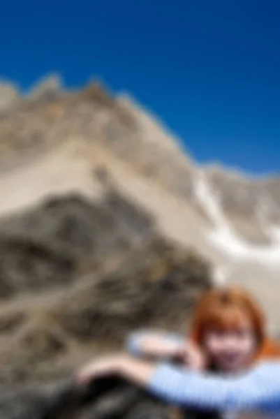 Bergsteigen Tourismus Thema verschwimmen Hintergrund — Stockfoto