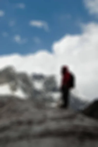 Alpinismo turismo tema sfocatura sfondo — Foto Stock