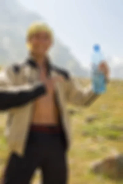 Mountaineering tourism  theme blur background — Stock Photo, Image